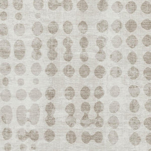 HomeRoots 5' X 8' Ivory and Beige Polka Dot Area Rug - Washable, UV Protected, Stain-Resistant for Busy Homes 669122