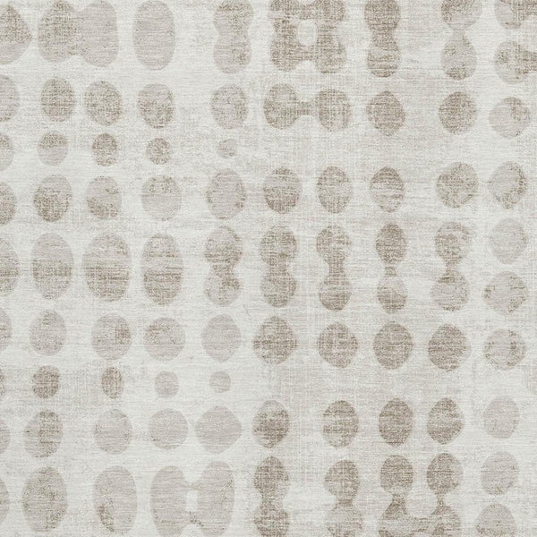 HomeRoots 8' X 10' Washable Ivory & Beige Polka Dot Area Rug with UV Protection for Homes with Kids & Pets 669124