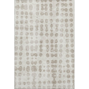 HomeRoots 10' Ivory and Beige Polka Dot Washable Area Rug – Stylish, Durable, UV Protected for Family Homes 669126
