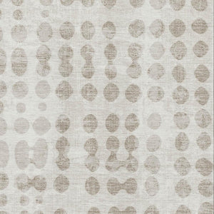 HomeRoots 10' Ivory and Beige Polka Dot Washable Area Rug – Stylish, Durable, UV Protected for Family Homes 669126