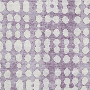 HomeRoots 8' X 10' Purple and Ivory Polka Dot Area Rug - Washable, UV-Protected, Durable for Families & Pets 669136