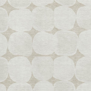 HomeRoots 5' X 8' Beige And Ivory Abstract Geometric Area Rug – Durable, Washable, UV Protected for Easy Care 669158