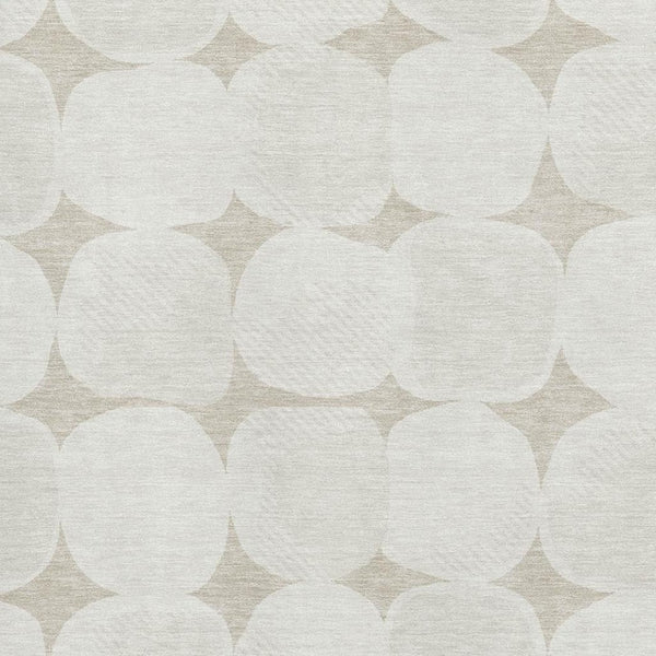 HomeRoots 5' X 8' Beige And Ivory Abstract Geometric Area Rug – Durable, Washable, UV Protected for Easy Care 669158