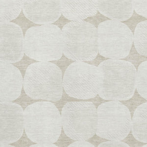 HomeRoots 8' X 10' Beige and Ivory Washable Area Rug - Abstract Geometric Design with UV Protection & Durability 669160