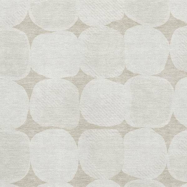 HomeRoots 8' X 10' Beige and Ivory Washable Area Rug - Abstract Geometric Design with UV Protection & Durability 669160