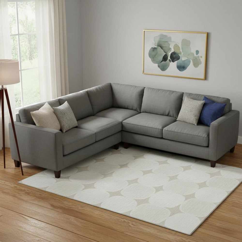 HomeRoots 10' X 14' Beige & Ivory Abstract Geometric Washable Area Rug with UV Protection for Modern Living 669162