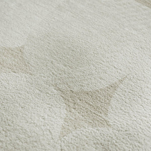 HomeRoots 10' X 14' Beige & Ivory Abstract Geometric Washable Area Rug with UV Protection for Modern Living 669162