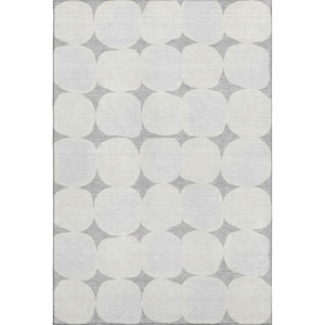 HomeRoots 9' X 12' Gray & Ivory Abstract Geometric Area Rug - Stain-Resistant, UV Protected, Modern Style 669191