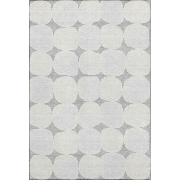 HomeRoots 9' X 12' Gray & Ivory Abstract Geometric Area Rug - Stain-Resistant, UV Protected, Modern Style 669191