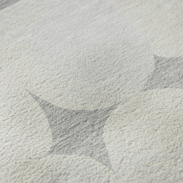 HomeRoots 9' X 12' Gray & Ivory Abstract Geometric Area Rug - Stain-Resistant, UV Protected, Modern Style 669191