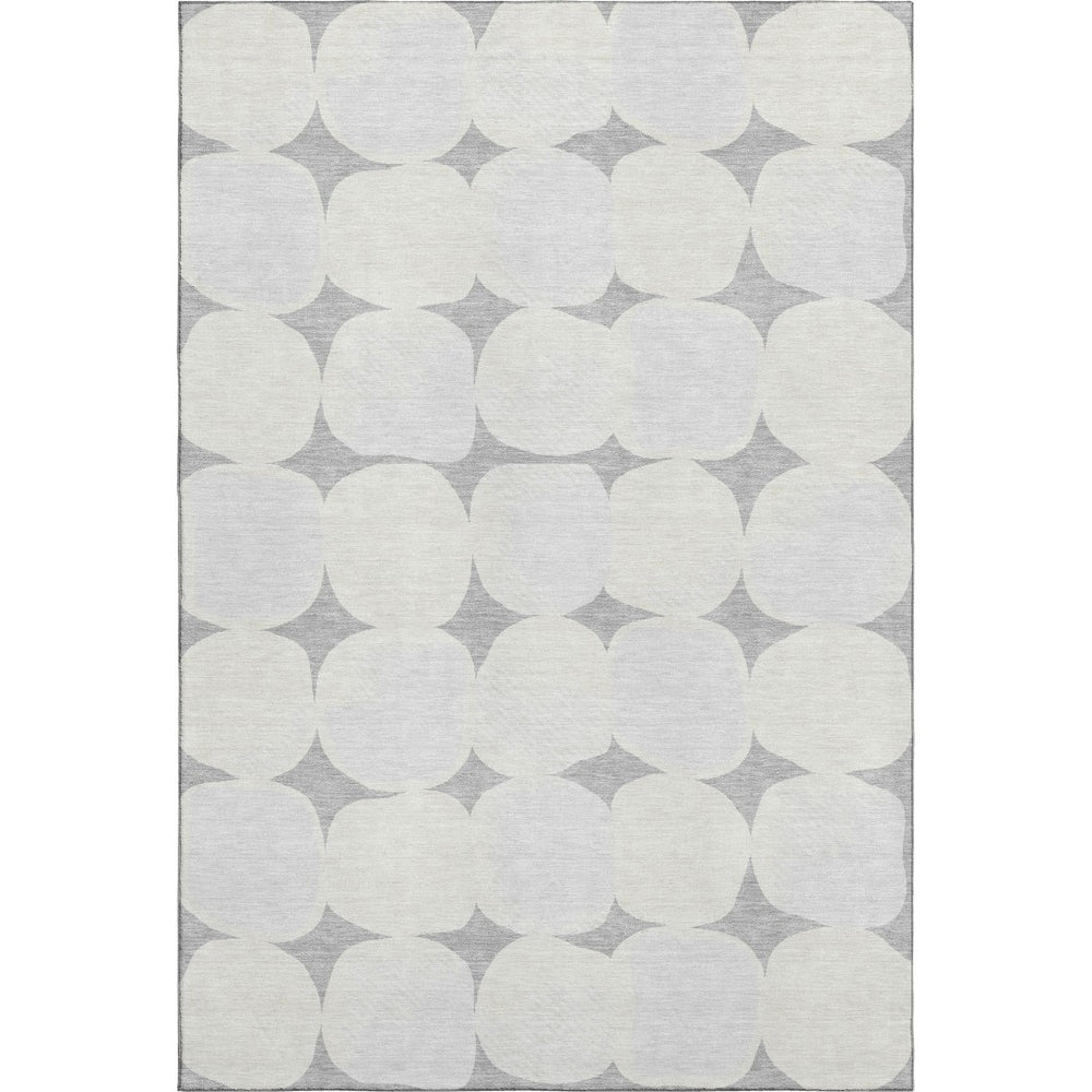 HomeRoots 10' X 14' Gray and Ivory Abstract Geometric Area Rug – Durable, Washable, UV-Protected for All Spaces 669192