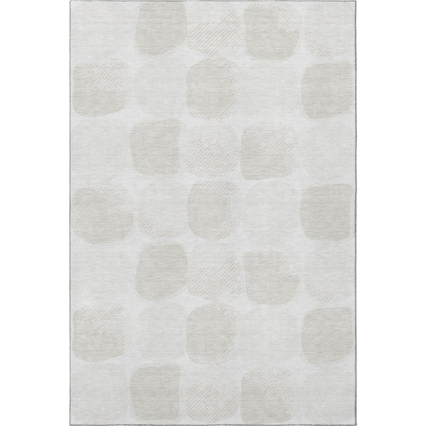 HomeRoots 10' X 14' Ivory and Beige Abstract Geometric Area Rug - Washable, Stain-Resistant, UV Protected! 669204