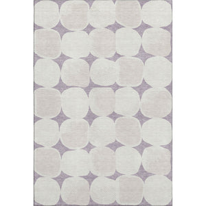 HomeRoots 8' X 10' Lavender & Ivory Abstract Geometric Area Rug – Durable, Washable, UV Protected & Stylish 669208