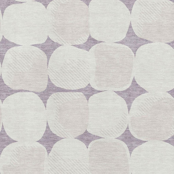 HomeRoots 10' X 14' Modern Lavender & Ivory Geometric Area Rug - Washable, Stain-Resistant, UV Protected Design 669210