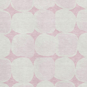 HomeRoots 9' X 12' Pink And Ivory Abstract Geometric Area Rug – Washable, UV-Protected, Perfect for High-Traffic Spaces! 669227