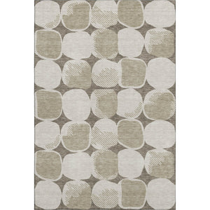 HomeRoots 8' X 10' Versatile Taupe and Beige Abstract Geometric Area Rug with UV Protection & Easy Care 669238