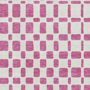 HomeRoots 8' X 10' Blush and Ivory Geometric Area Rug – Stylish, Washable, UV-Protected for Modern Spaces 669262