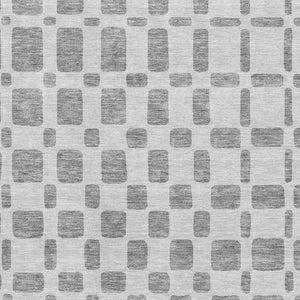 HomeRoots 10' X 14' Gray and Ivory Geometric Area Rug - Washable, Stain Resistant, UV Protected for Easy Care! 669276