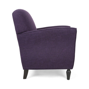 English Elm Christopher Knight Home® - CHAIR modern fabric lounge seat with compact 28.5x28.25x20.75 in dimensions, cozy supportive design Purple 63566.00PLETWD