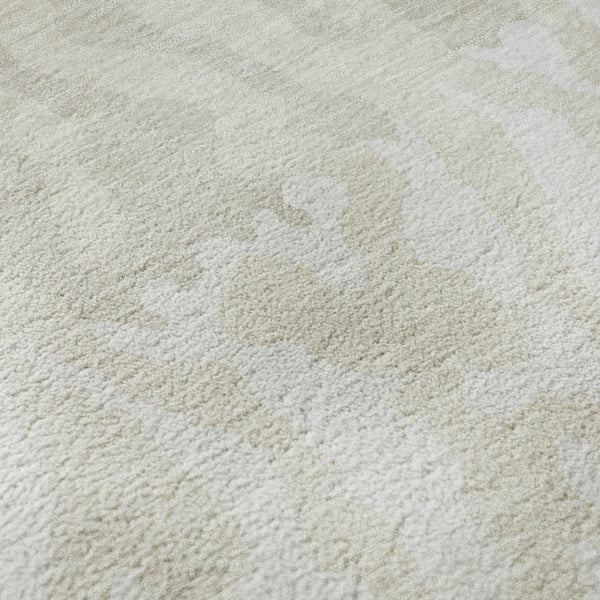 HomeRoots 5' X 8' Ivory and Beige Animal Print Area Rug - Washable, UV Protected, Perfect for Family Spaces! 669452