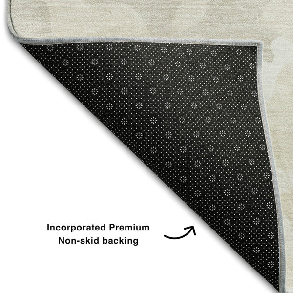 HomeRoots 8' X 10' Ivory and Beige Animal Print Area Rug - Stylish, Washable, Stain-Resistant, UV Protected! 669454