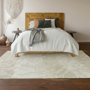 HomeRoots 8' X 10' Ivory and Beige Animal Print Area Rug - Stylish, Washable, Stain-Resistant, UV Protected! 669454