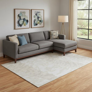 HomeRoots 8' X 10' Ivory and Beige Animal Print Area Rug - Stylish, Washable, Stain-Resistant, UV Protected! 669454
