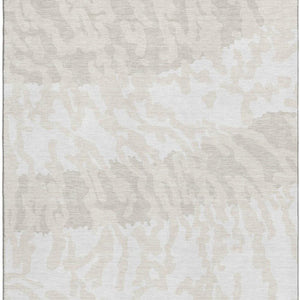 HomeRoots 8' X 10' Ivory and Beige Animal Print Area Rug - Stylish, Washable, Stain-Resistant, UV Protected! 669454