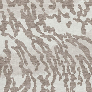 HomeRoots 5' X 8' Taupe & Ivory Animal Print Washable Area Rug - UV Protected, Durable, Family-Friendly Design 669482