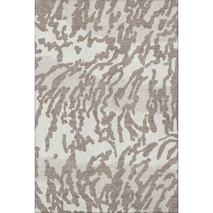 HomeRoots 10' X 14' Taupe And Ivory Animal Print Rug – Washable, UV-Protected, Stain-Resistant for Busy Homes 669486