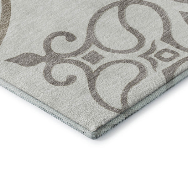 HomeRoots 8' X 10' Elegant Floral Medallion Washable Area Rug with UV Protection for Timeless Home Décor 669526