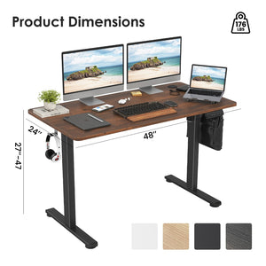 English Elm Stary Electric Height-Adjustable Standing Desk With Ergonomic Design & Memory Control For Home Office T3623P339394-GIGA