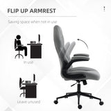 English Elm Vinsetto Gaming Chair With Flip Up Arm, High Back Desk Computer Chair, Gamer Chair With Adjustable Height and Swivel Wheel , Light Gray