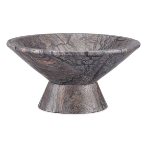 Lubo Breccia Marble Bowl - Elegant Swirling Design Perfect for Decor or Fruit Display in Style