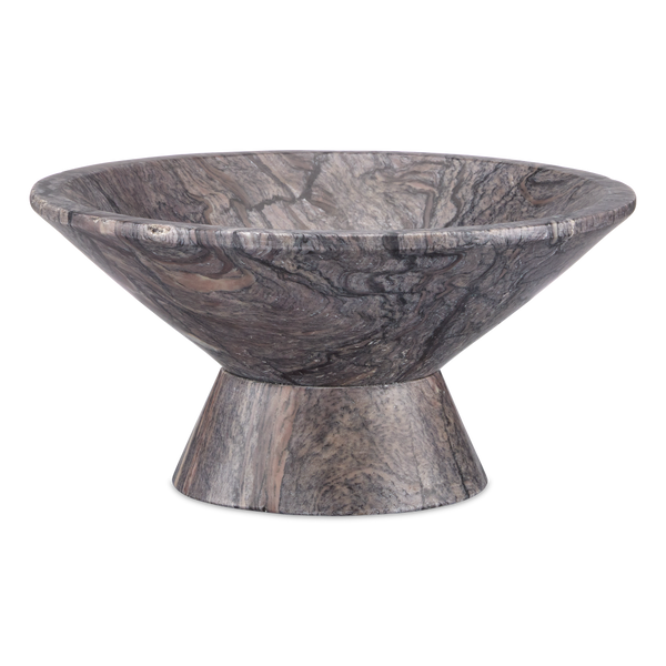 Lubo Breccia Marble Bowl - Elegant Swirling Design Perfect for Decor or Fruit Display in Style