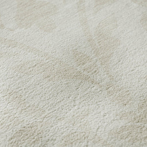 HomeRoots 8' Ivory and Beige Floral Round Rug - Washable, UV-Resistant, Perfect for High-Traffic Areas! 669615