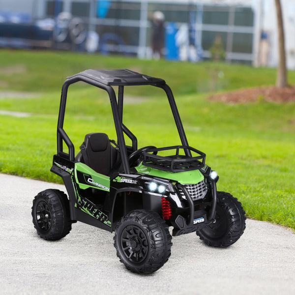 English Elm Aosom 12v Electric Kids Ride on Utv with Remote Control Suspension and Music System W2225P229347