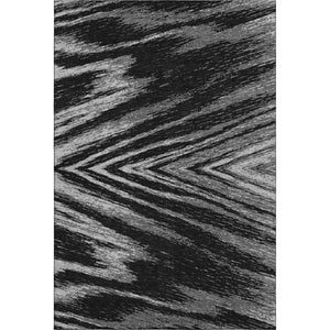 HomeRoots 10' X 14' Modern Black & Gray Abstract Washable Area Rug with UV Protection for High-Traffic Spaces 669678