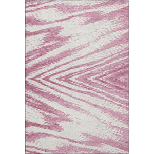 HomeRoots 8' X 10' Blush and Beige Abstract Area Rug - Stain Resistant, UV Protected, Washable for Busy Homes 669688