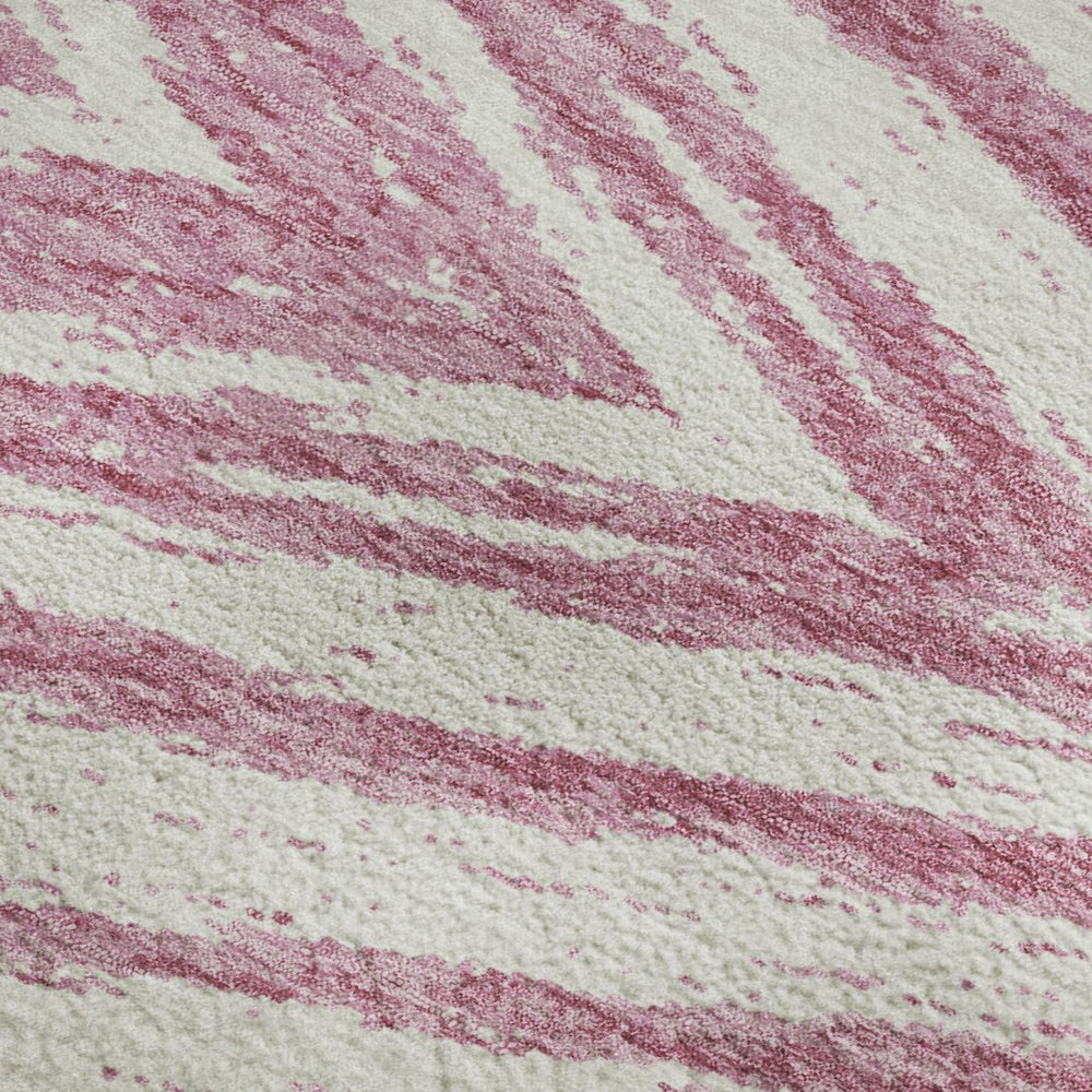 HomeRoots 9' X 12' Blush and Beige Abstract Washable Area Rug - Durable, Stylish, UV-Protected for Everyday Use 669689