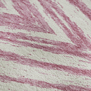 HomeRoots 10' Blush & Beige Abstract Washable Area Rug - Durable, Stain Resistant, UV Protected for Modern Spaces 669690