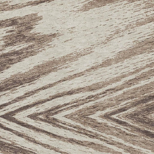 HomeRoots 5' X 8' Brown & Beige Abstract Washable Area Rug – Durable, Stain-Resistant, UV-Protected Design! 669692