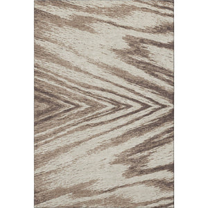 HomeRoots 8' X 10' Abstract Brown and Beige Washable Area Rug with UV Protection for Modern Living Spaces 669694