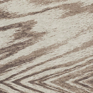 HomeRoots 9' x 12' Washable Brown & Beige Abstract Area Rug - UV Protected, Stain Resistant, Ideal for Homes 669695