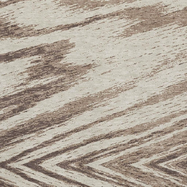 HomeRoots 9' x 12' Washable Brown & Beige Abstract Area Rug - UV Protected, Stain Resistant, Ideal for Homes 669695
