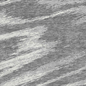 HomeRoots 5' X 8' Gray And Ivory Abstract Area Rug - Washable, UV Protected, Durable & Pet-Friendly Design 669698