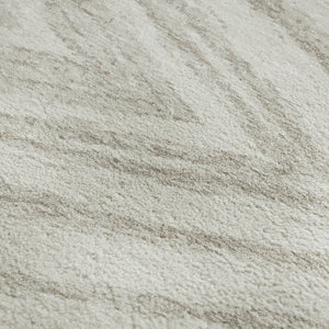 HomeRoots 5' X 8' Ivory and Beige Abstract Area Rug - Washable, UV Protected, Durable for High-Traffic Spaces 669704