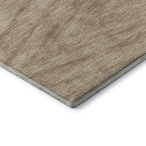 HomeRoots 9' X 12' Khaki & Beige Abstract Washable Area Rug - Durable, UV Protected, Modern Design for Homes 669713