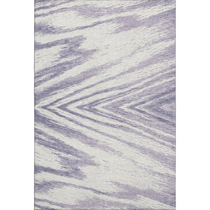 HomeRoots 10' X 14' Abstract Lavender & Ivory Washable Area Rug - UV Protected, Stain Resistant & Soft Comfort 669720