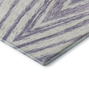 HomeRoots 10' X 14' Abstract Lavender & Ivory Washable Area Rug - UV Protected, Stain Resistant & Soft Comfort 669720